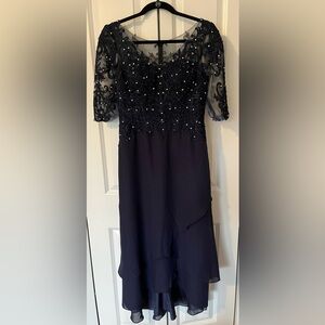 Gorgeous, Elegant Gown with Tasteful Sequins and Layered Hem- Never Worn